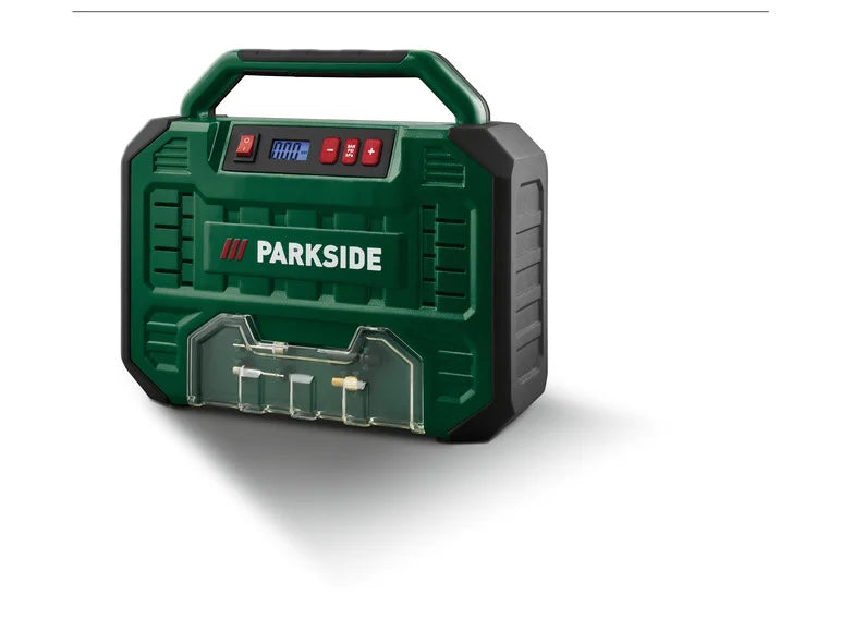 PARKSIDE ® PMK 150 A1, 12 V lub 230 V przenośny kompresor cyfrowy
