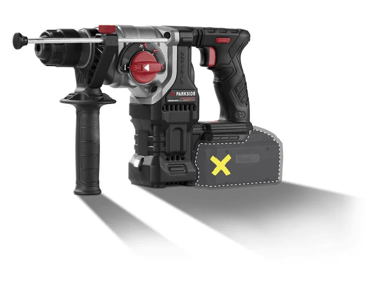 PARKSIDE PERFORMANCE® Młot udarowo-obrotowy i młot do dłutowania bezprzewodowy PKHAP 20-Li C3, bez akumulatora i ładowarki, 20 V