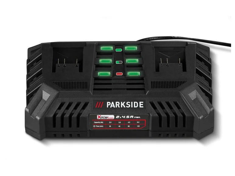 PARKSIDE® Podwójna ładowarka akumulatorów PDSLG 20 B, 2 x 4,5 A, 20 V